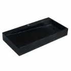 Lavabo da Appoggio Rettangolare in Basalto Nero Chao Viadurini