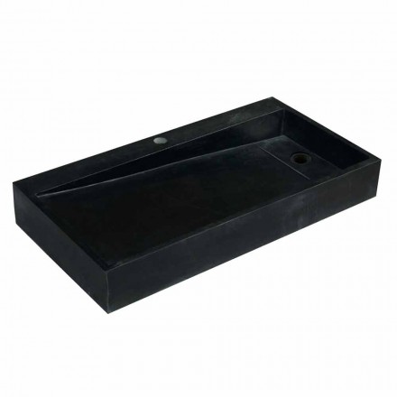 Lavabo da Appoggio Rettangolare in Basalto Nero Chao Viadurini
