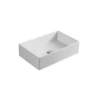 Lavabo da Appoggio Rettangolare in Ceramica dal Design Moderno - Papavero Viadurini