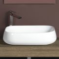 Lavabo da Appoggio Rettangolare in Ceramica dal Design Moderno - Papavero