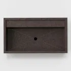 Lavabo da Appoggio Rettangolare in Gres Porcellanato Made in Italy - Cervia Viadurini