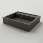 Lavabo da Appoggio Rettangolare in Gres Porcellanato Made in Italy - Cervia Viadurini