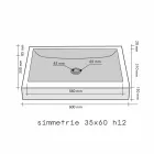 Lavabo da Appoggio Rettangolare in Pietra Naturale Grigio Satun Viadurini