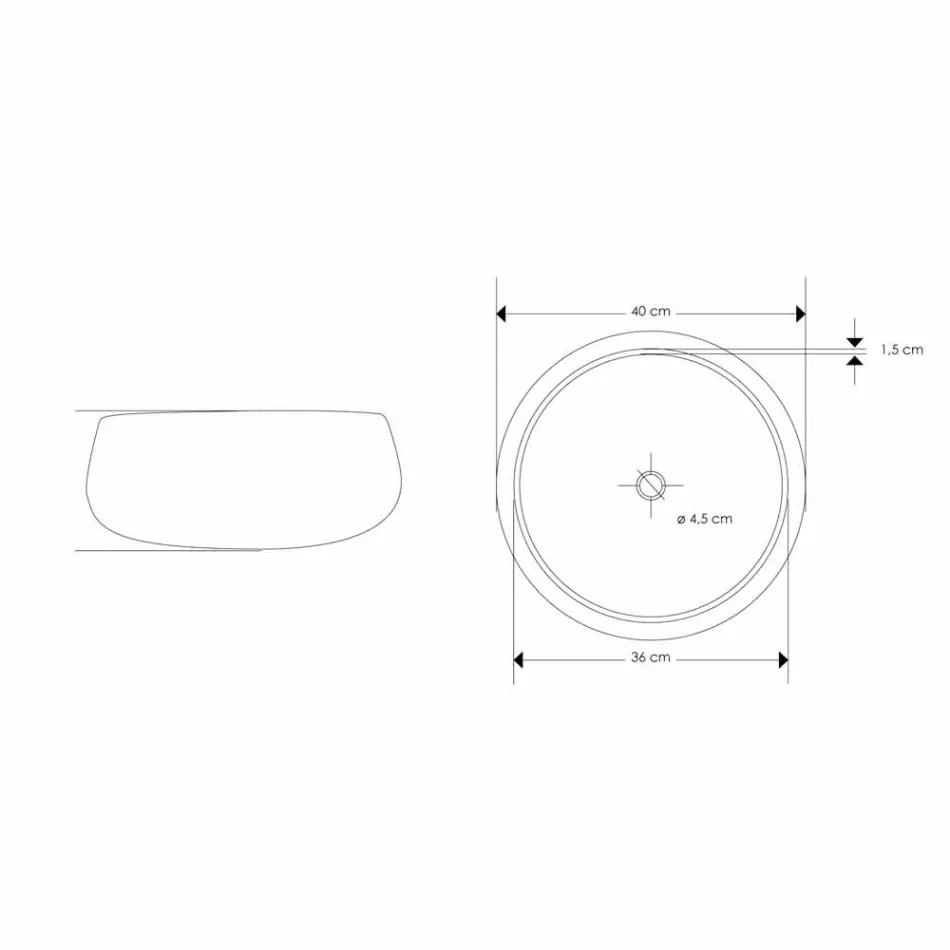 Lavabo da Appoggio Rotondo in Onice Puro Design Unico - Ramiro Viadurini