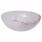 Lavabo da appoggio rotondo in onice rosa Atreo, pezzo unico Viadurini