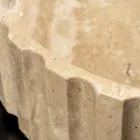 Lavabo da Appoggio Rotondo Realizzato in Marmo Travertino - Cattleya  Viadurini