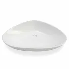 Lavabo da Appoggio Sagomato in Ceramica Bianca Made in Italy – Amburgo Viadurini
