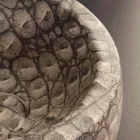 Lavabo da appoggio tondo ceramica caimano di design made Italy Elisa Viadurini
