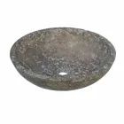 Lavabo da Appoggio Tondo in Antracite Moyo Viadurini