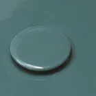 Lavabo da Appoggio Tondo in Ceramica Lucida Realizzato in Italia - Candito Viadurini