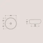 Lavabo da Appoggio Tondo in Ceramica Lucida Realizzato in Italia - Candito Viadurini