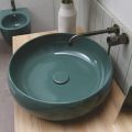 Lavabo da Appoggio Rotondo in Ceramica Finitura Lucida L 49,5 cm - Candito