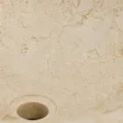 Lavabo da appoggio tondo in pietra naturale Job bianco Viadurini