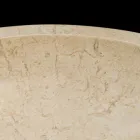 Lavabo da appoggio tondo in pietra naturale Job bianco Viadurini