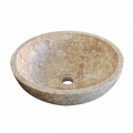 Lavabo da Appoggio Tondo in Pietra Naturale Kari, natura a servizio del design