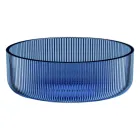 Lavabo da Appoggio Tondo in Vetro Veneziano Plissè Made in Italy - Zircone  Viadurini