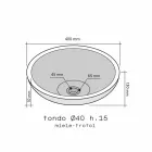 Lavabo da Appoggio Tondo Miele con Esterno Levigato Nusa Viadurini