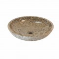 Lavabo bagno da appoggio in pietra naturale di design Ziva,pezzo unico