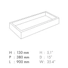 Lavabo da Bagno Rettangolare in Gres Porcellanato Made in Italy - Ludmilla Viadurini