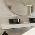 Lavabo da bagno rotondo design moderno freestanding made Italy Dalmine Viadurini