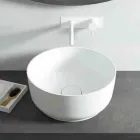 Lavabo da bagno rotondo design moderno freestanding made Italy Dalmine Viadurini
