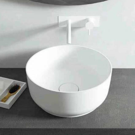 Lavabo da bagno rotondo design moderno freestanding made Italy Dalmine Viadurini
