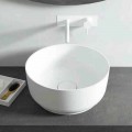 Lavabo bagno rotondo da appoggio Dalmine,design moderno, made in Italy