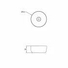 Lavabo da bagno rotondo design moderno freestanding made Italy Dalmine Viadurini