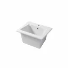 Lavabo da Incasso e Appoggio Moderno in Ceramica Colorata Vinovo Viadurini
