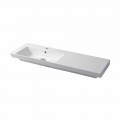 Lavabo da Incasso e Appoggio Sinistro Moderno in Ceramica Maida