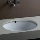 Lavabo da Incasso Sottopiano in Ceramica dal Design Moderno - Papavero Viadurini