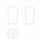 Lavabo da terra freestanding circolare di design made in Italy, Lallio Viadurini