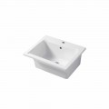 Lavabo Design Moderno da Appoggio e Incasso in Ceramica Satri