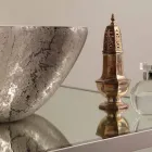 Lavabo di design da appoggio ceramica bianco argento made Italy Cubo Viadurini