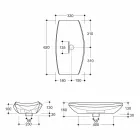 Lavabo di design da appoggio ceramica cavallino made in Italy Laura Viadurini