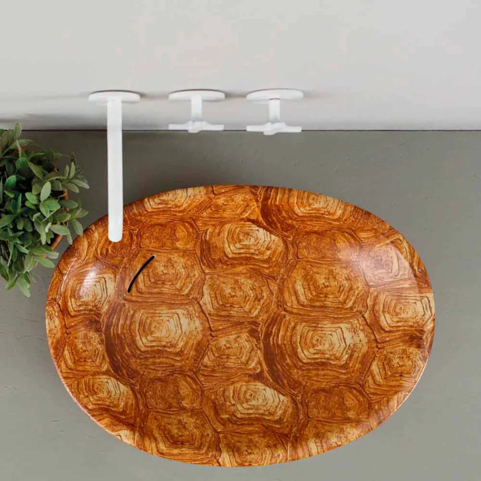 Lavabo di design da appoggio ceramica tartaruga made in Italy Glossy Viadurini