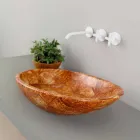 Lavabo di design da appoggio ceramica tartaruga made in Italy Glossy Viadurini