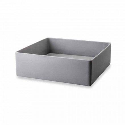 Lavabo di Design da Appoggio con Piastra in Resina - Duca Viadurini