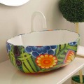 Lavabo di design da appoggio in ceramica disegnata made in Italy Oscar