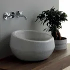Lavabo di design da appoggio in ceramica pitonata made in Italy Elisa Viadurini