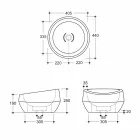 Lavabo di design da appoggio in ceramica pitonata made in Italy Elisa Viadurini
