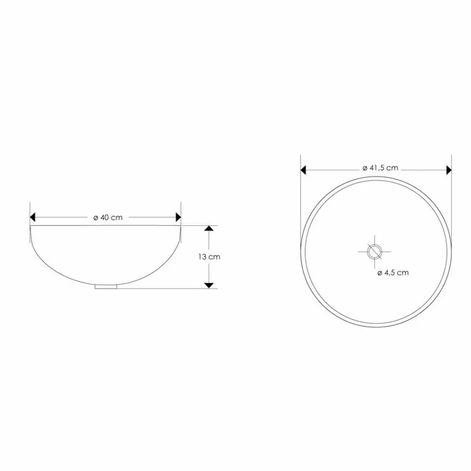 Lavabo di Design da Appoggio in Resina con Inserti in Corallo - Salvatore Viadurini
