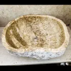 Lavabo di design da appoggio per bagno Laia in pietra naturale Viadurini
