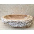Lavabo di design da appoggio per bagno Laia in pietra naturale Viadurini