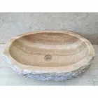 Lavabo di design da appoggio per bagno Laia in pietra naturale Viadurini