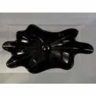 Lavabo di design moderno da appoggio ceramica nero made Italy Rayan Viadurini