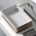 Lavabo di moderno design da appoggio in ceramica made in Italy Debora