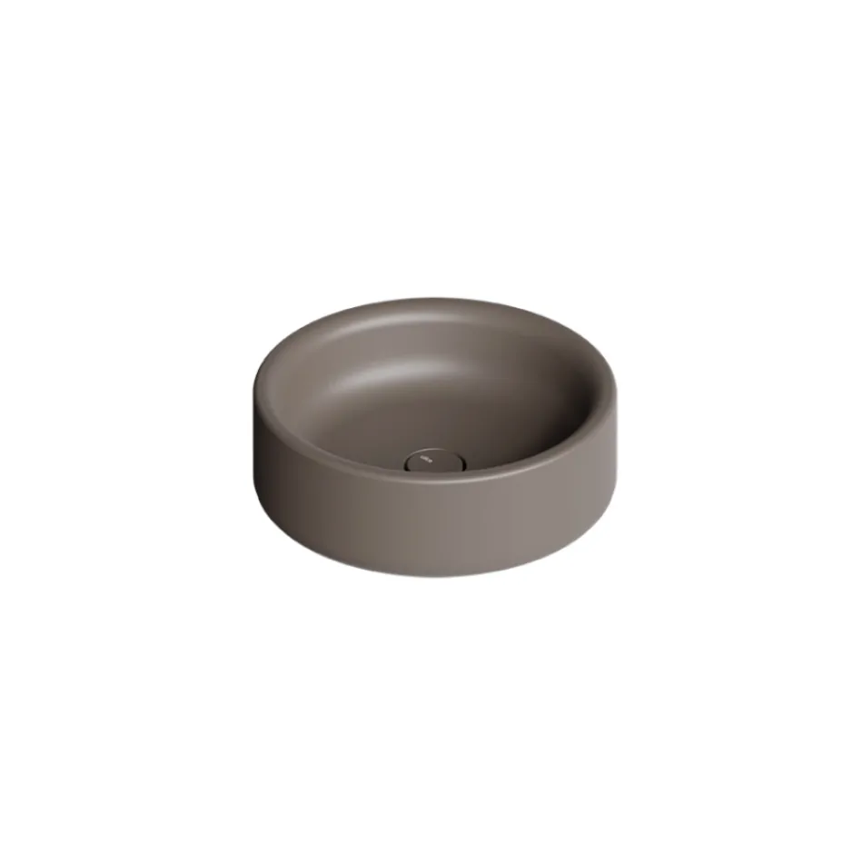 Lavabo Diametro 42 cm da Appoggio in Ceramica Made in Italy - Ragazza Viadurini