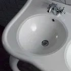 Lavabo Doppio a Consolle o a Parete in Ceramica Moderno Avise Viadurini