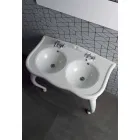 Lavabo Doppio a Consolle o a Parete in Ceramica Moderno Avise Viadurini